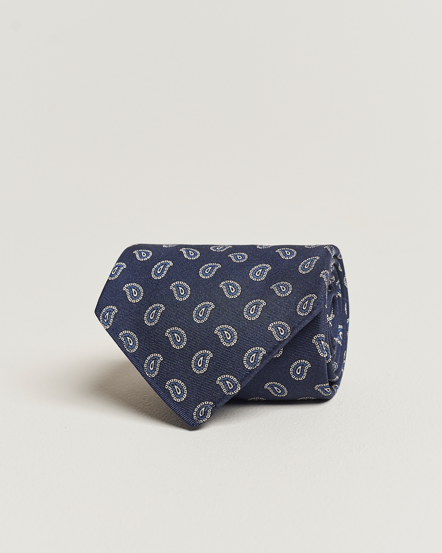 Homme | Polo Ralph Lauren Vintage Foulard Printed Tie Navy/Blue | Polo Ralph Lauren | Vintage Foulard Printed Tie Navy/Blue