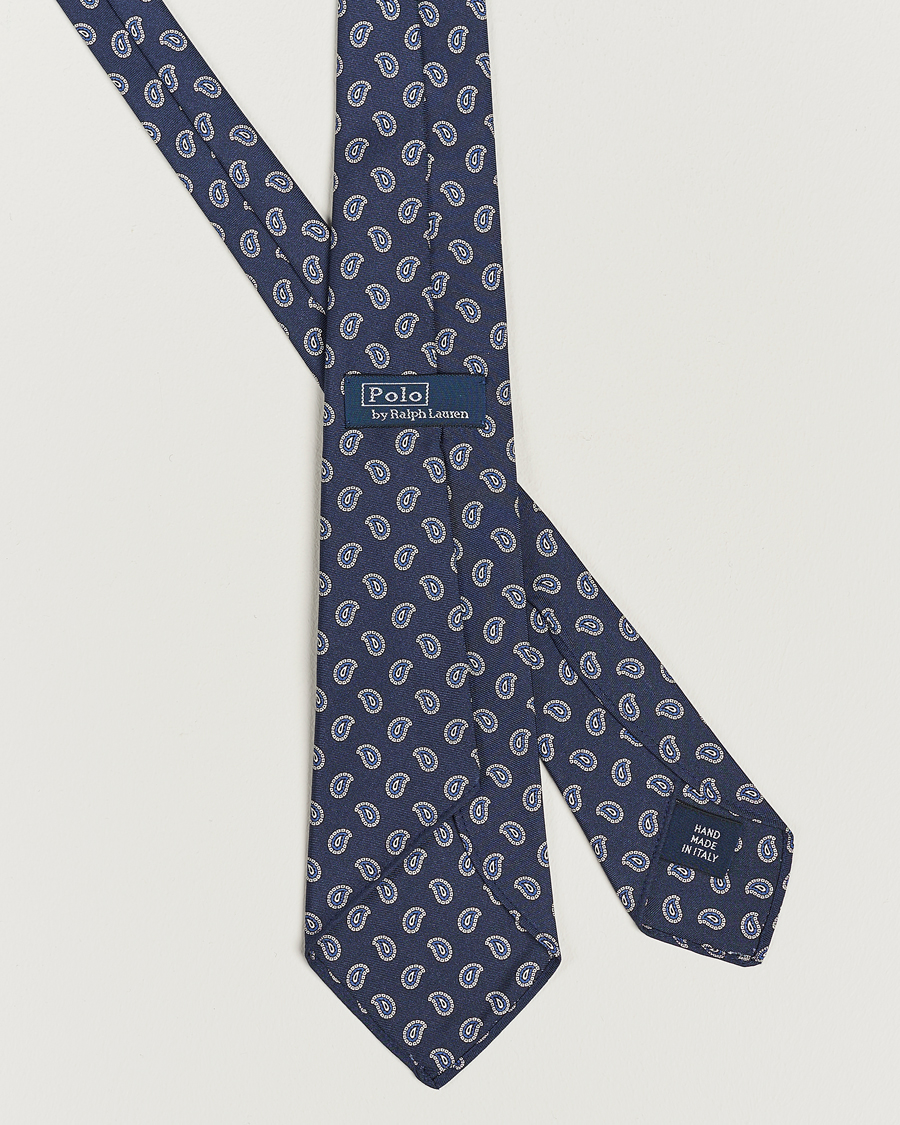 Homme | Polo Ralph Lauren Vintage Foulard Printed Tie Navy/Blue | Polo Ralph Lauren | Vintage Foulard Printed Tie Navy/Blue