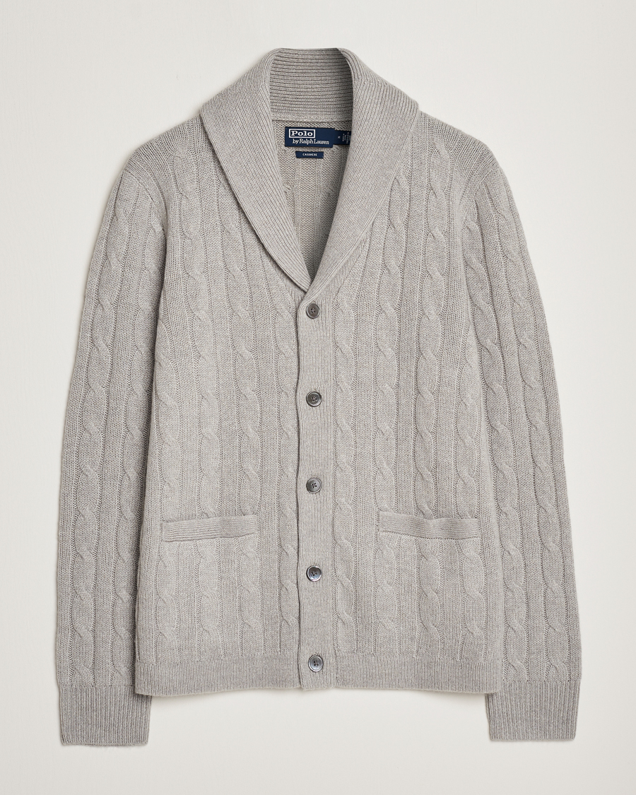 Homme | Pulls Et Tricots | Polo Ralph Lauren | Cashmere Cable Shawl Collar Cardigan Grey Heather
