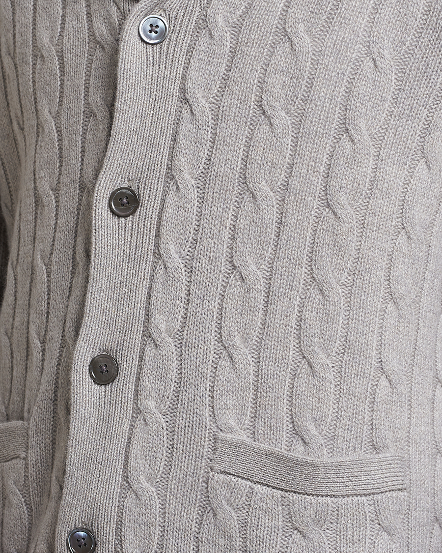 Homme | Pulls Et Tricots | Polo Ralph Lauren | Cashmere Cable Shawl Collar Cardigan Grey Heather