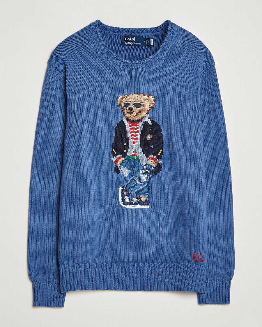 Homme | Pulls Et Tricots | Polo Ralph Lauren | Cotton Knitted Bear Sweater Blue Haven