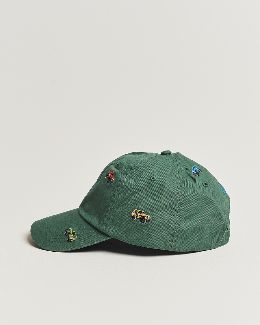 Homme | Polo Ralph Lauren Twill Printed Jeeps Sports Cap Washed Forest | Polo Ralph Lauren | Twill Printed Jeeps Sports Cap Washed Forest