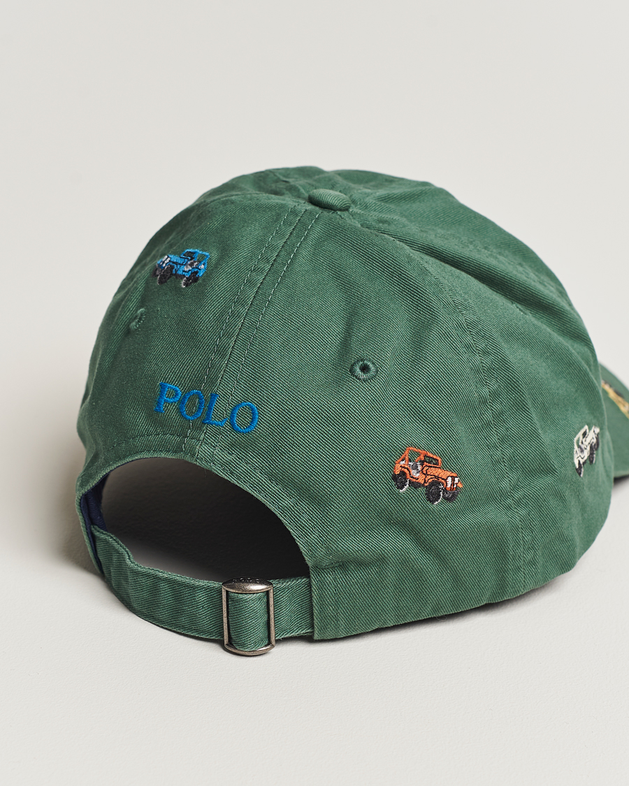 Homme | Polo Ralph Lauren Twill Printed Jeeps Sports Cap Washed Forest | Polo Ralph Lauren | Twill Printed Jeeps Sports Cap Washed Forest