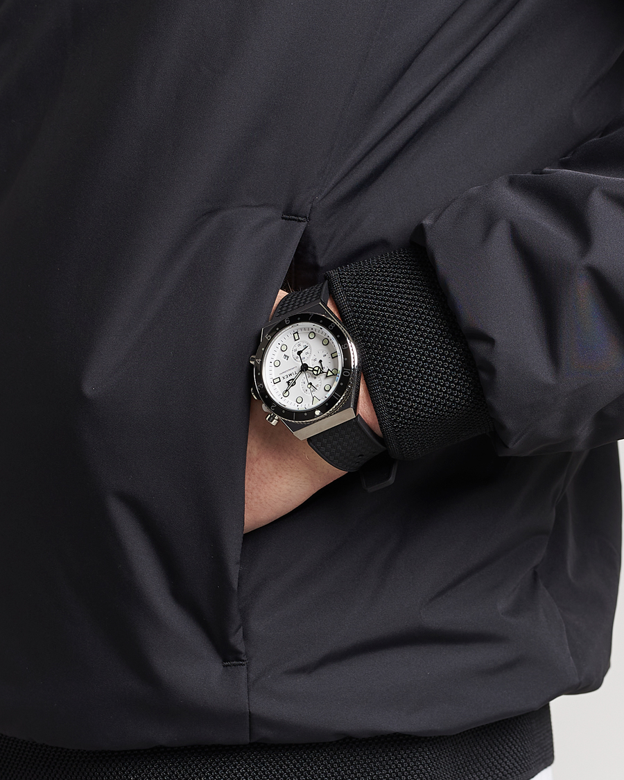 Homme | Bracelet En Caoutchouc | Timex | Time Zone Chronograph 40mm  White Dial