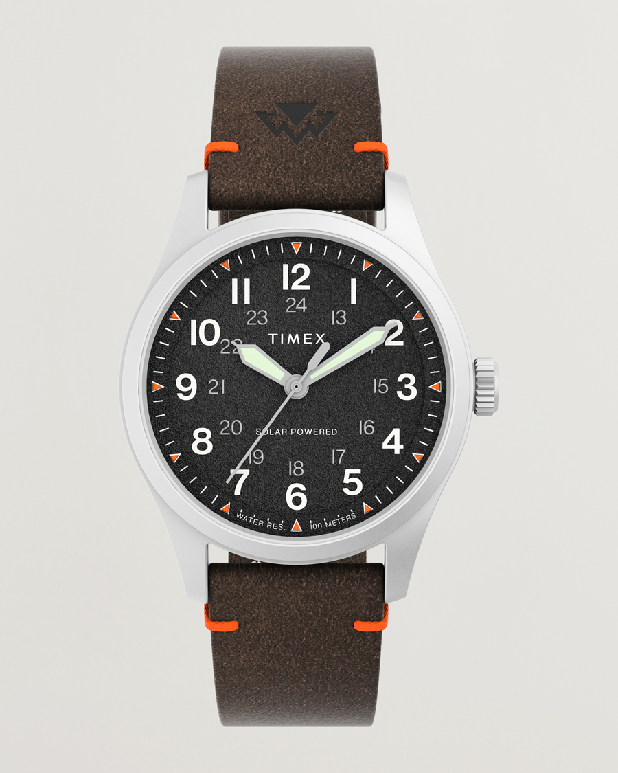 Homme | Timex Field Post Solar Watch 36mm Textured Black Dial | Timex | Field Post Solar Watch 36mm Textured Black Dial