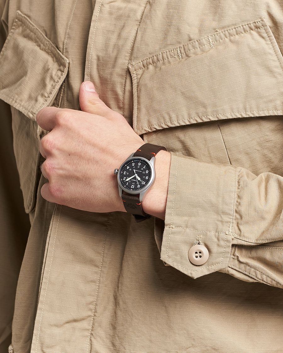 Homme | Timex Field Post Solar Watch 36mm Textured Black Dial | Timex | Field Post Solar Watch 36mm Textured Black Dial