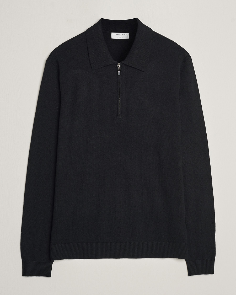 Homme | Pulls Et Tricots | Tiger of Sweden | Orbit Half Zip Merino Black