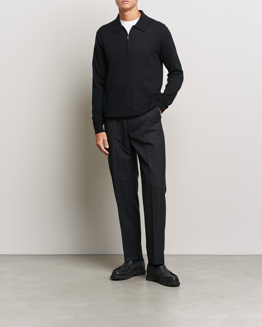 Homme | Pulls Et Tricots | Tiger of Sweden | Orbit Half Zip Merino Black
