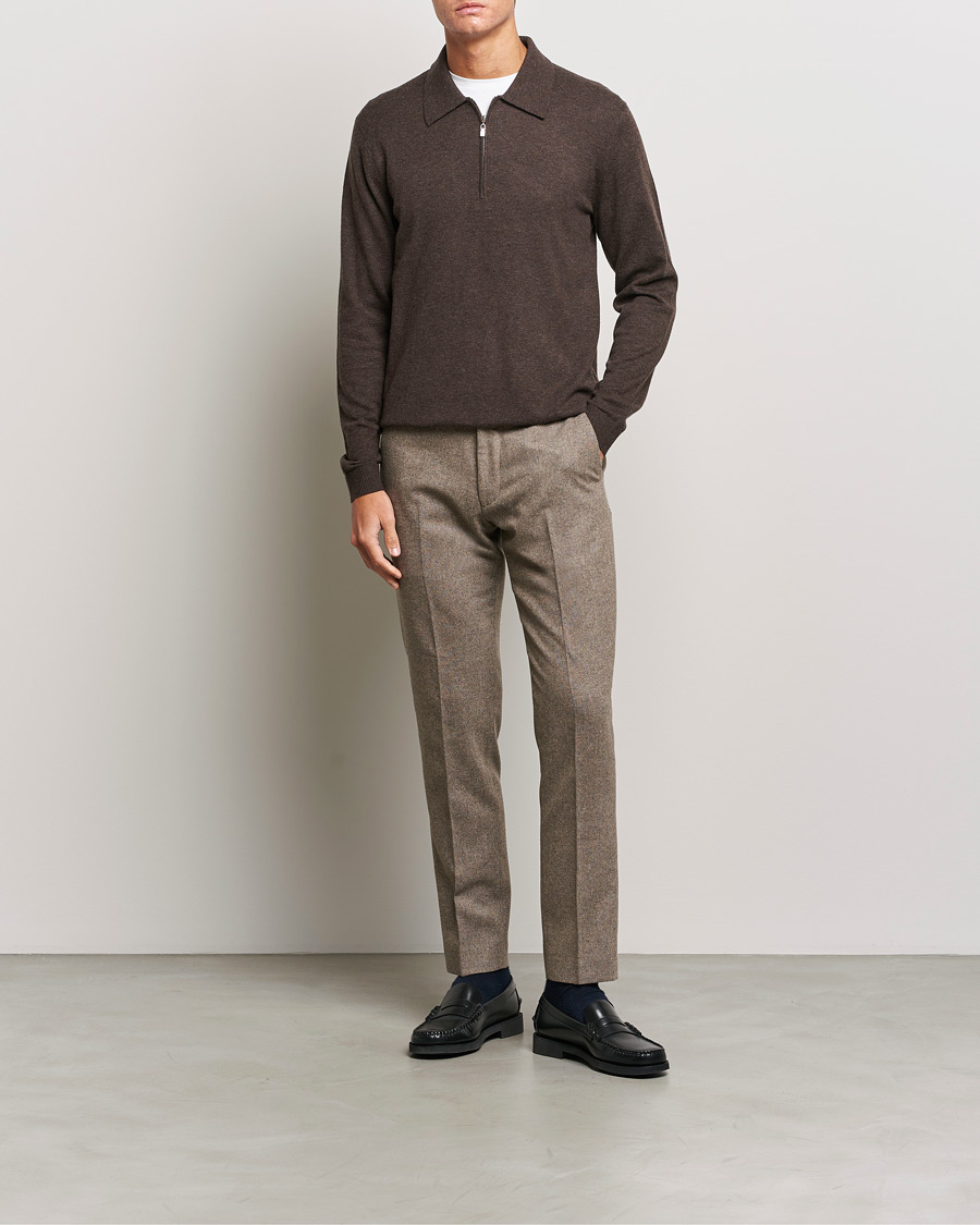 Homme | Pulls Et Tricots | Tiger of Sweden | Orbit Half Zip Merino Coffee