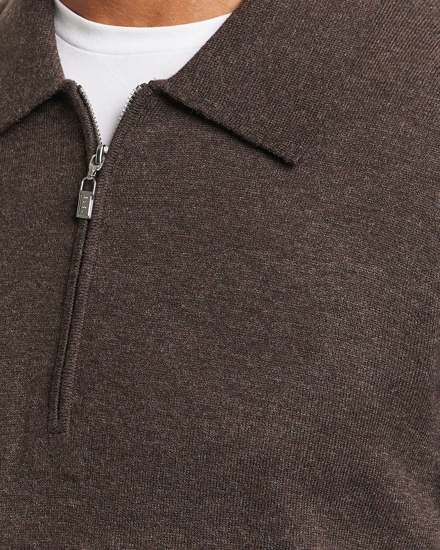 Homme | Pulls Et Tricots | Tiger of Sweden | Orbit Half Zip Merino Coffee