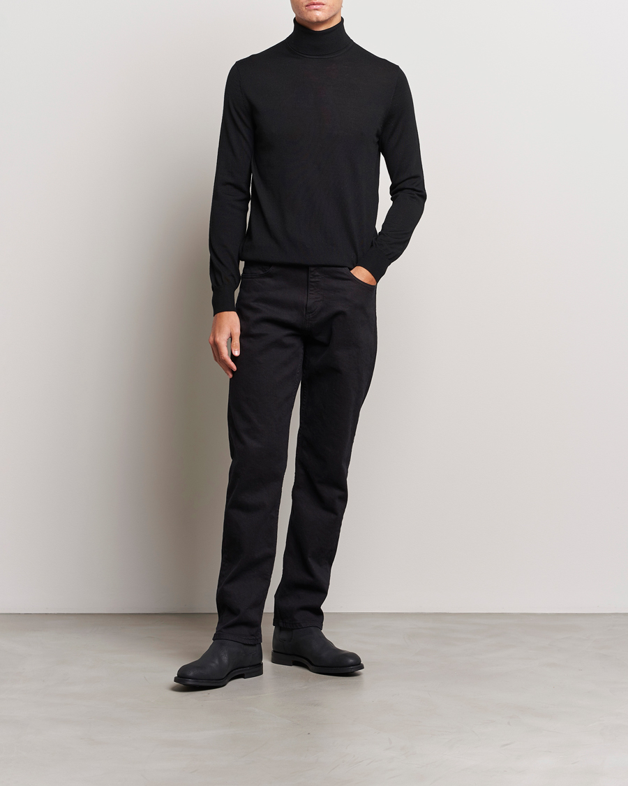 Homme | Pulls Et Tricots | Tiger of Sweden | Nevile Extra Fine Merino Polo Black