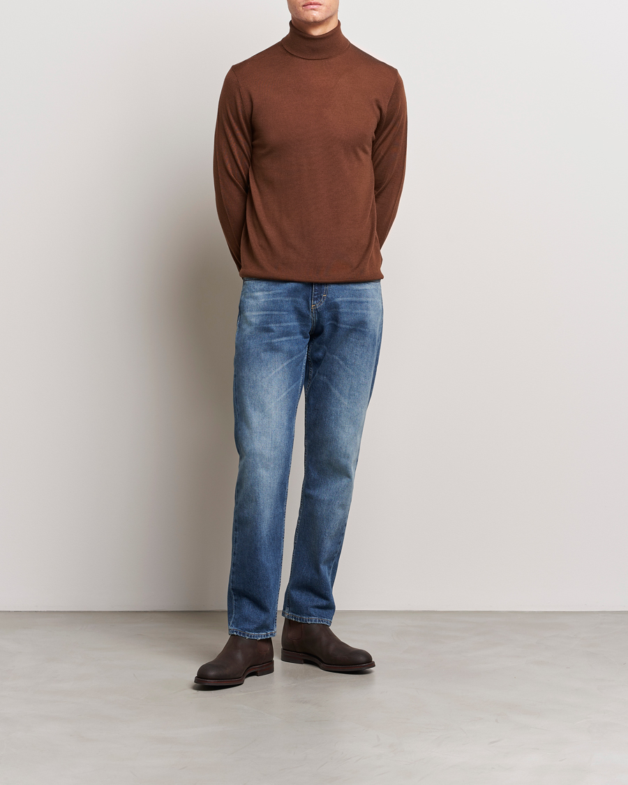 Homme | Pulls Et Tricots | Tiger of Sweden | Nevile Extra Fine Merino Polo Golden Copper