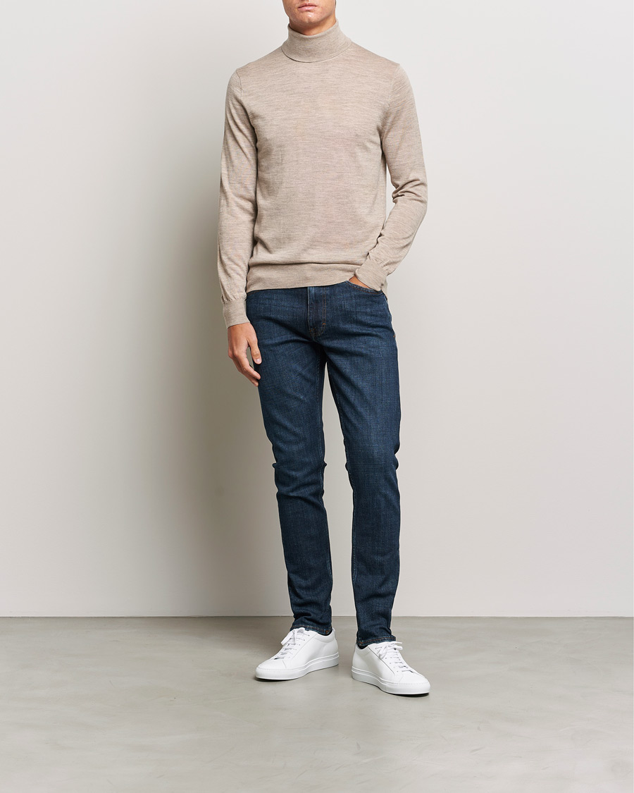 Homme | Pulls Et Tricots | Tiger of Sweden | Nevile Extra Fine Merino Polo Beige Melange