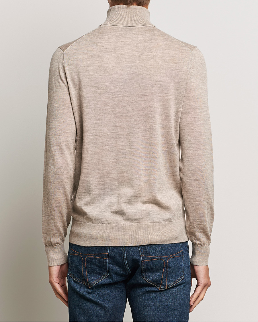 Homme | Pulls Et Tricots | Tiger of Sweden | Nevile Extra Fine Merino Polo Beige Melange