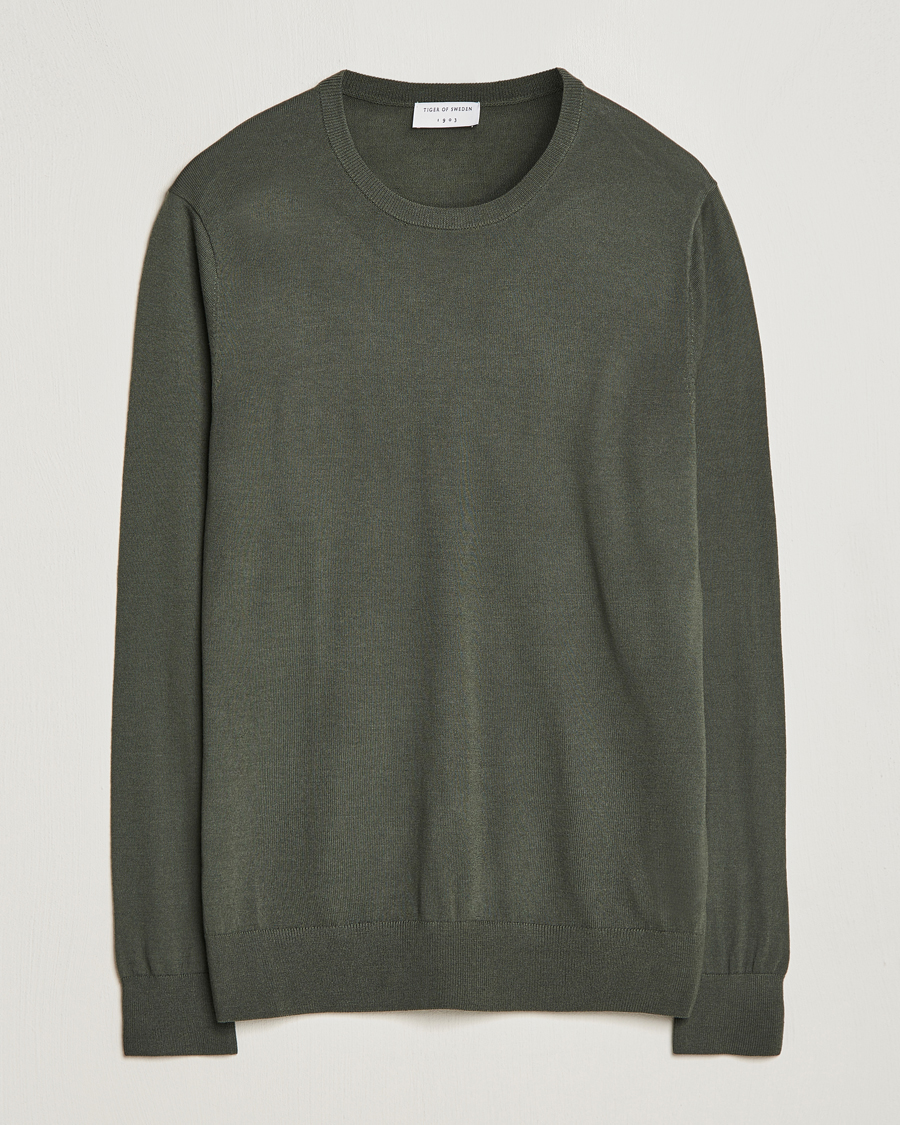 Homme | Pulls Et Tricots | Tiger of Sweden | Nichols Crew Neck Pullover Forest Green