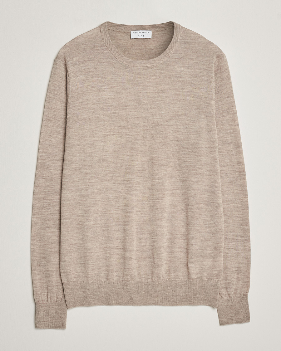 Homme | Pulls Et Tricots | Tiger of Sweden | Nichols Crew Neck Pullover Beige Melange
