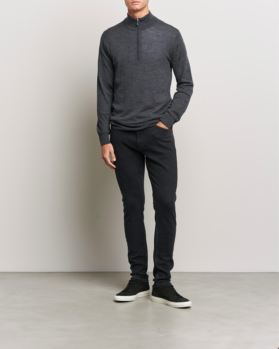 Homme | Pulls Et Tricots | Tiger of Sweden | Errol Merino Half Zip Grey