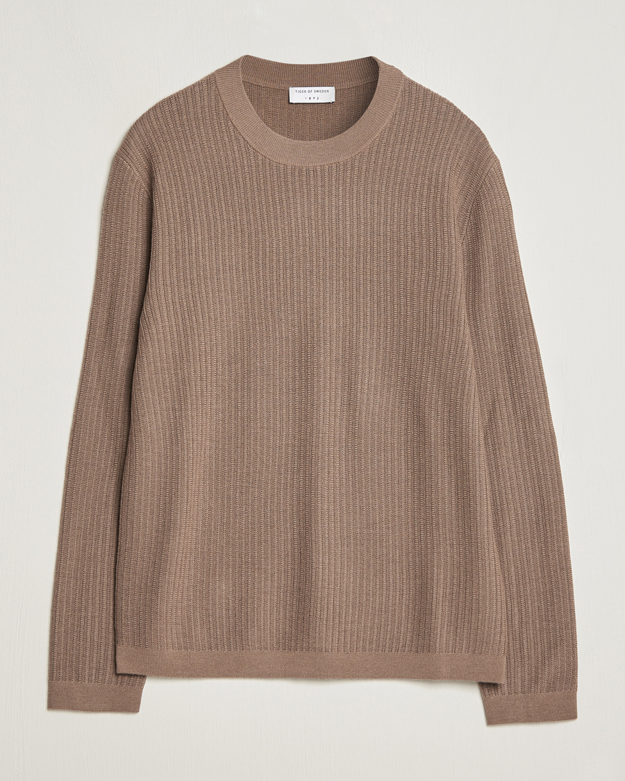 Homme | Pulls Et Tricots | Tiger of Sweden | Elssler Merino Pullover Olive Grey