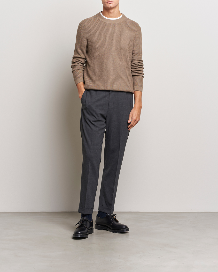 Homme | Pulls Et Tricots | Tiger of Sweden | Elssler Merino Pullover Olive Grey