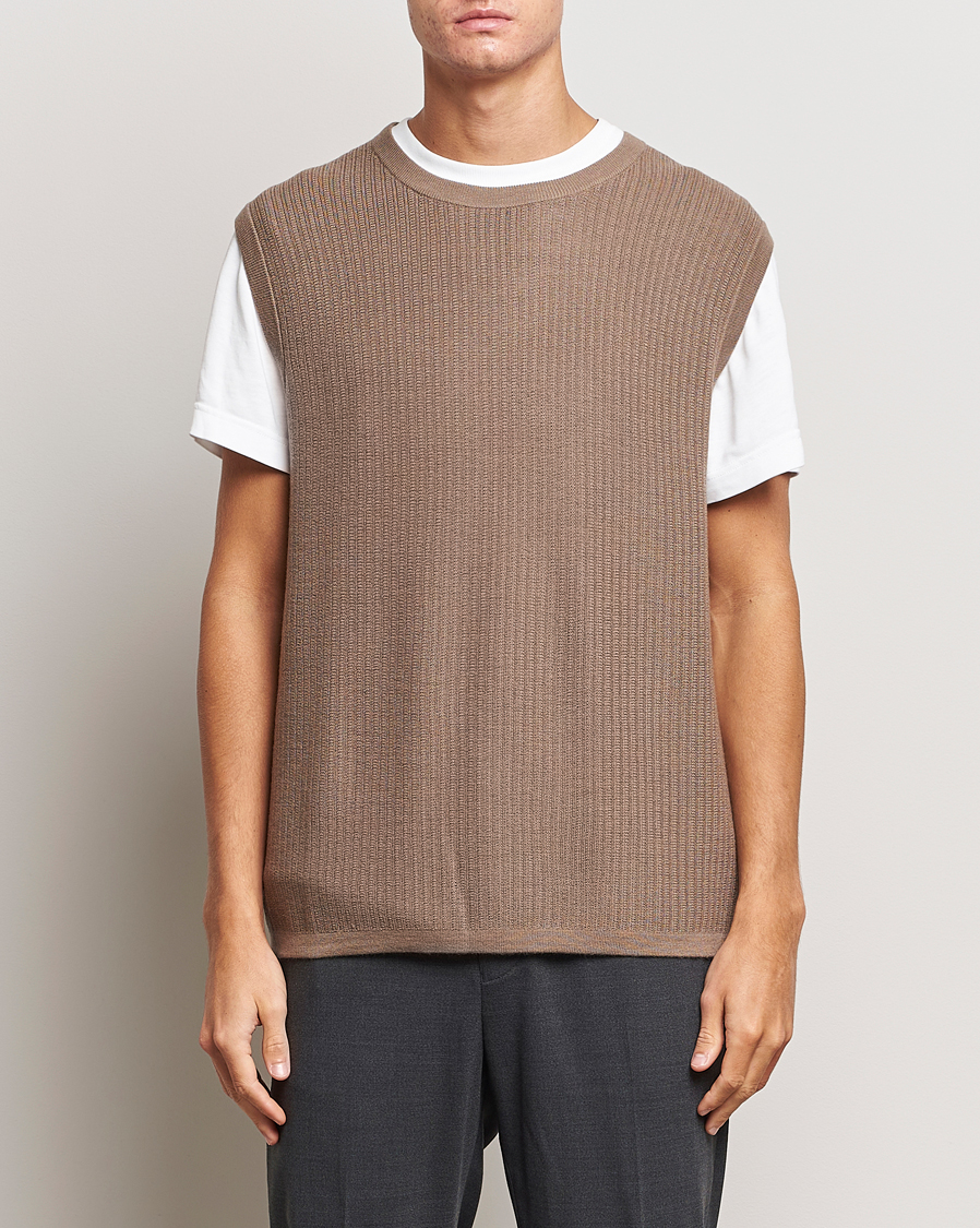 Homme | Pulls Et Tricots | Tiger of Sweden | Vessler Merino Vest Olive Grey