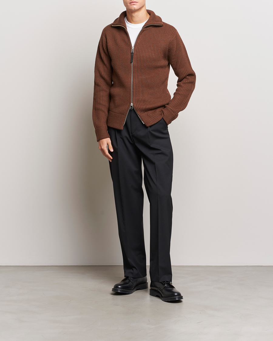 Homme | Pulls Et Tricots | Tiger of Sweden | Nyman Full Zip Golden Brown