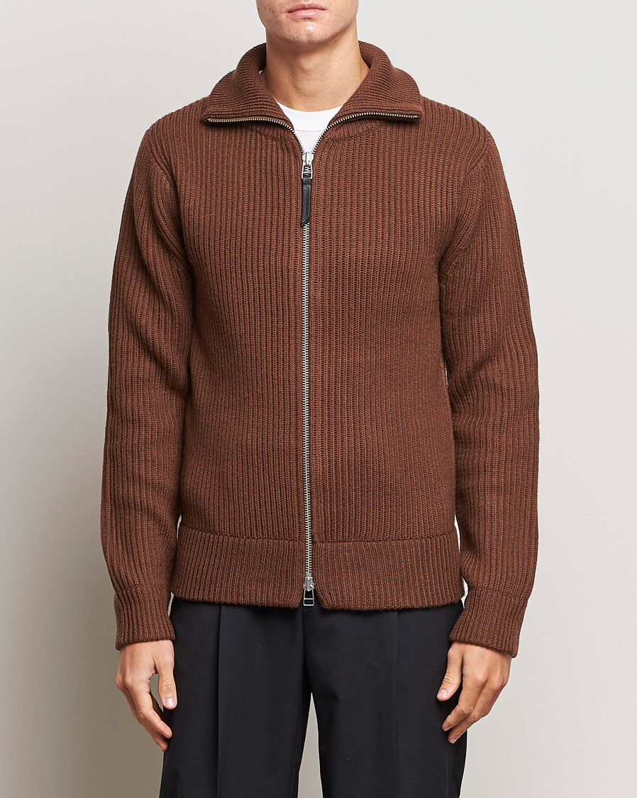 Homme | Pulls Et Tricots | Tiger of Sweden | Nyman Full Zip Golden Brown