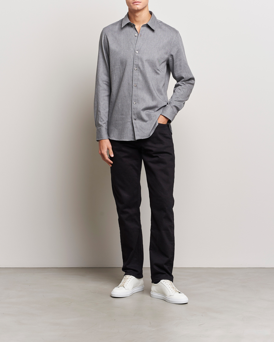 Homme | Chemises | Tiger of Sweden | Benjamin Flannel Shirt  Grey Melange