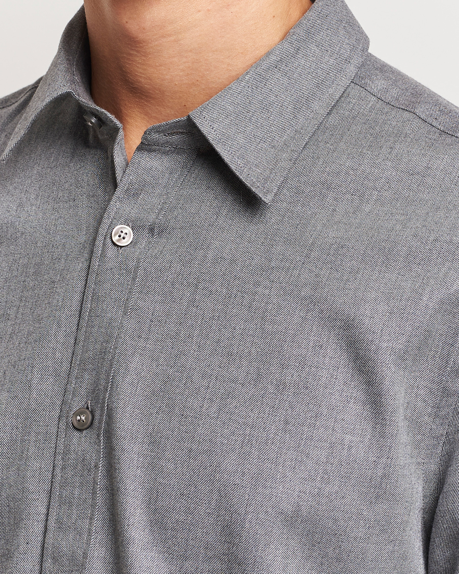 Homme | Chemises | Tiger of Sweden | Benjamin Flannel Shirt  Grey Melange