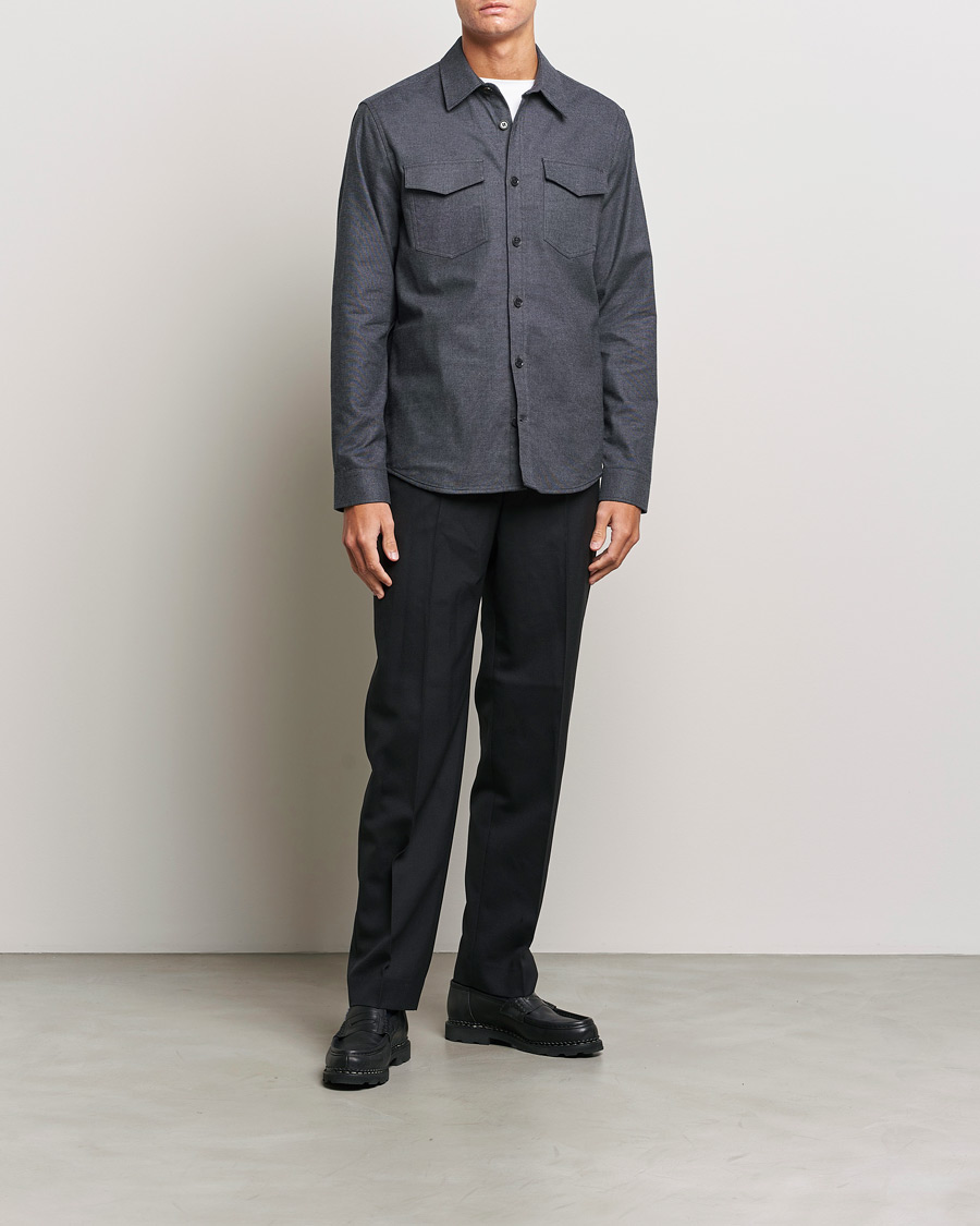 Homme | Chemises | Tiger of Sweden | Arnou Cotton Pocket Shirt Grey