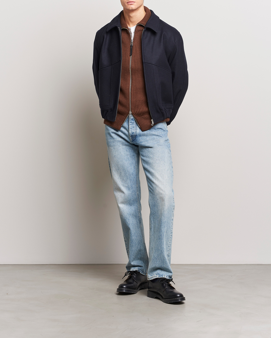 Homme | Manteaux Et Vestes | Tiger of Sweden | Eeven Wool Pilot Bomber Jacket Light Ink