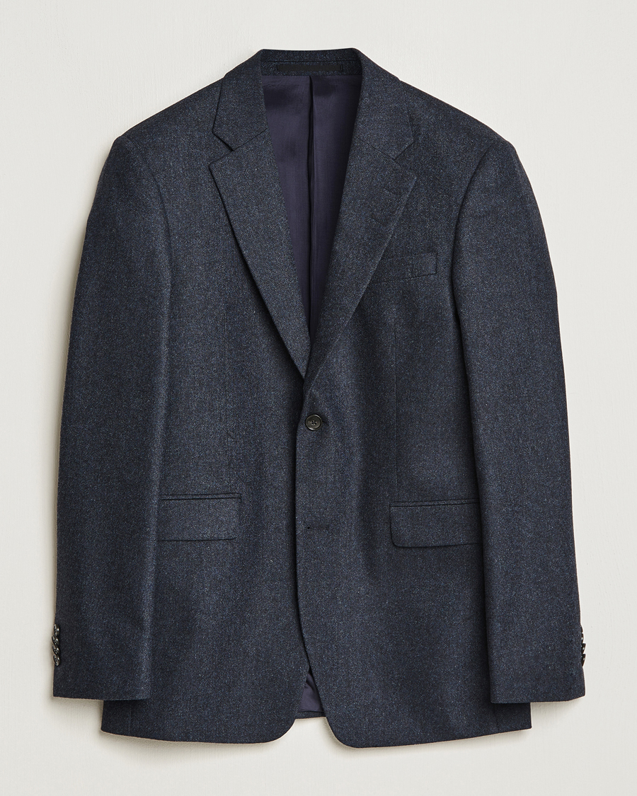 Homme | Blazers | Tiger of Sweden | Justin Brushed Wool Blazer Midnight Blue