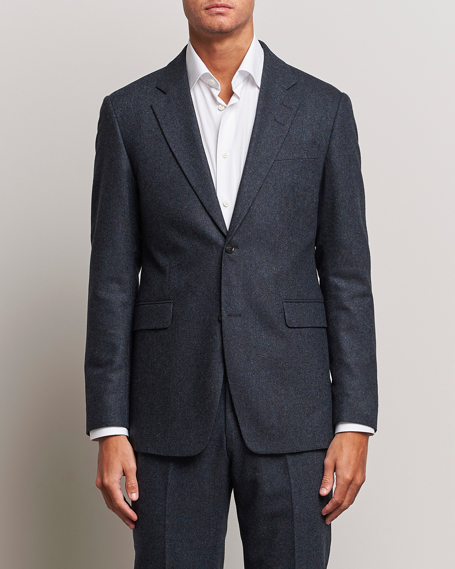 Homme | Blazers | Tiger of Sweden | Justin Brushed Wool Blazer Midnight Blue