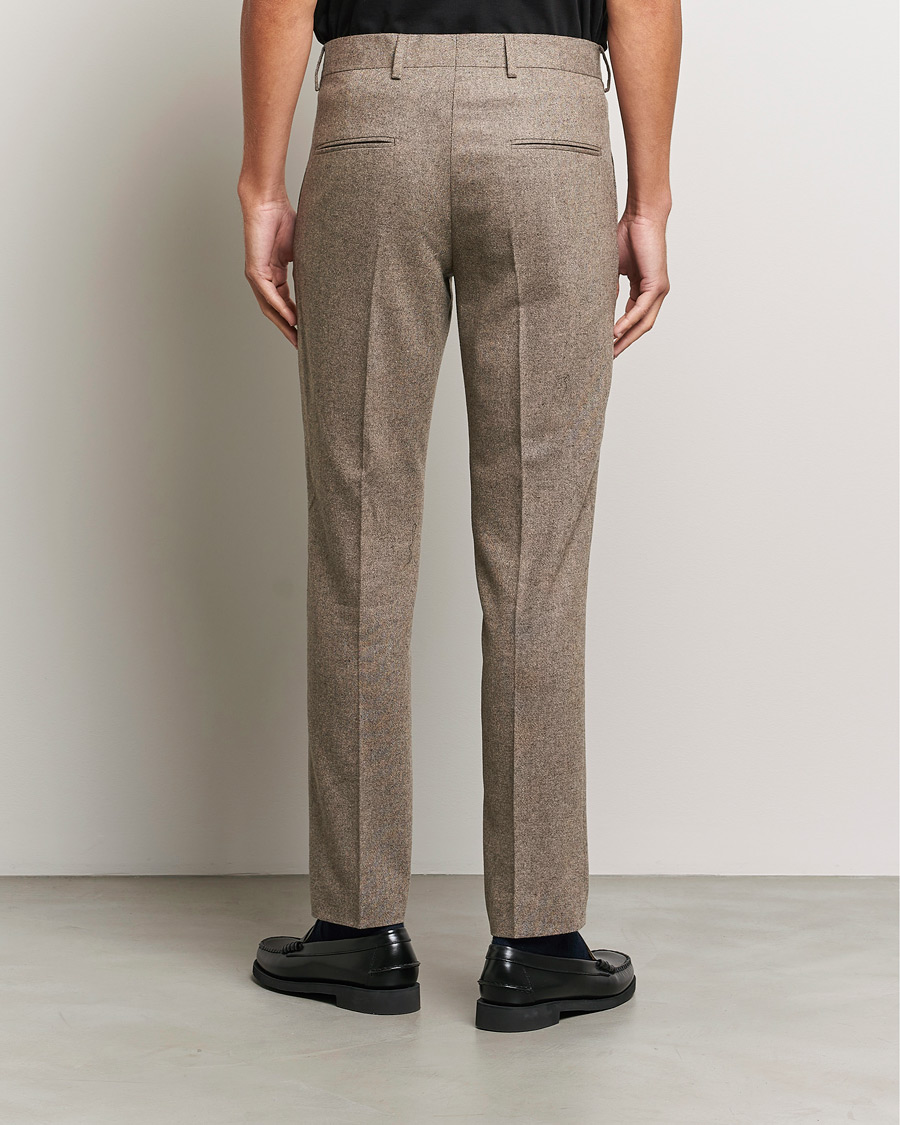 Homme | Pantalons | Tiger of Sweden | Tenutas Brushed Wool Trousers Burlywood