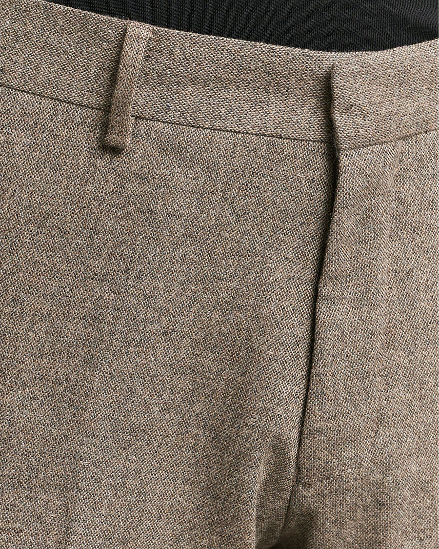 Homme | Pantalons | Tiger of Sweden | Tenutas Brushed Wool Trousers Burlywood