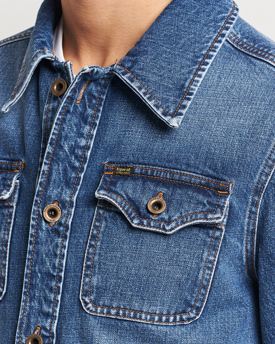 Homme | Manteaux Et Vestes | Tiger of Sweden | Get Jeans Jacket Light Blue