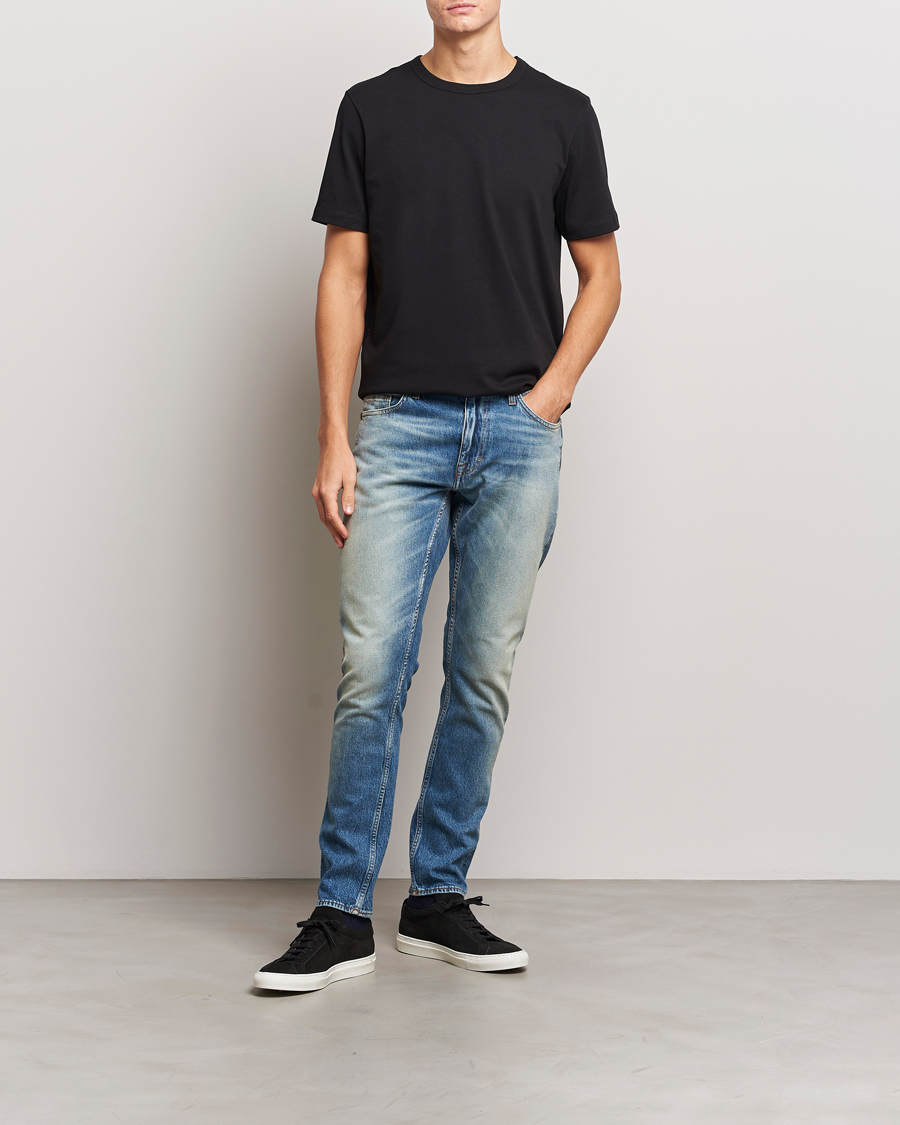 Homme | Jeans | Tiger of Sweden | Pistolero Stretch Cotton Jeans Light Blue