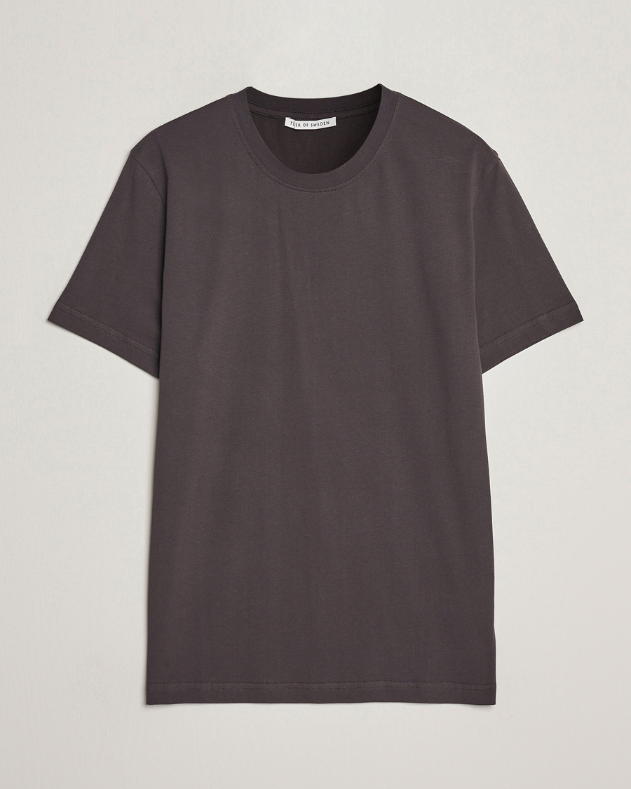 Homme | T-shirts | Tiger of Sweden | Dillan Crew Neck T-Shirt Coffee