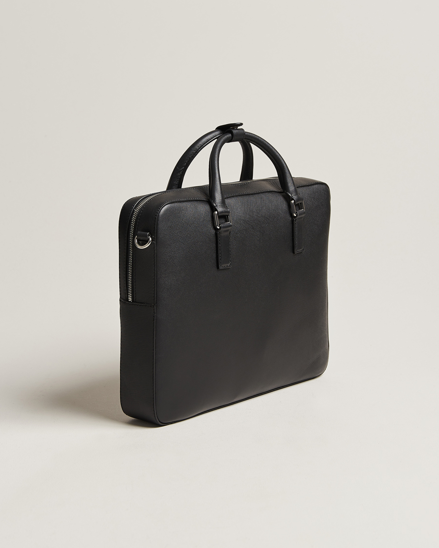 Homme | Tiger of Sweden Bowe Leather Briefcase Black | Tiger of Sweden | Bowe Leather Briefcase Black