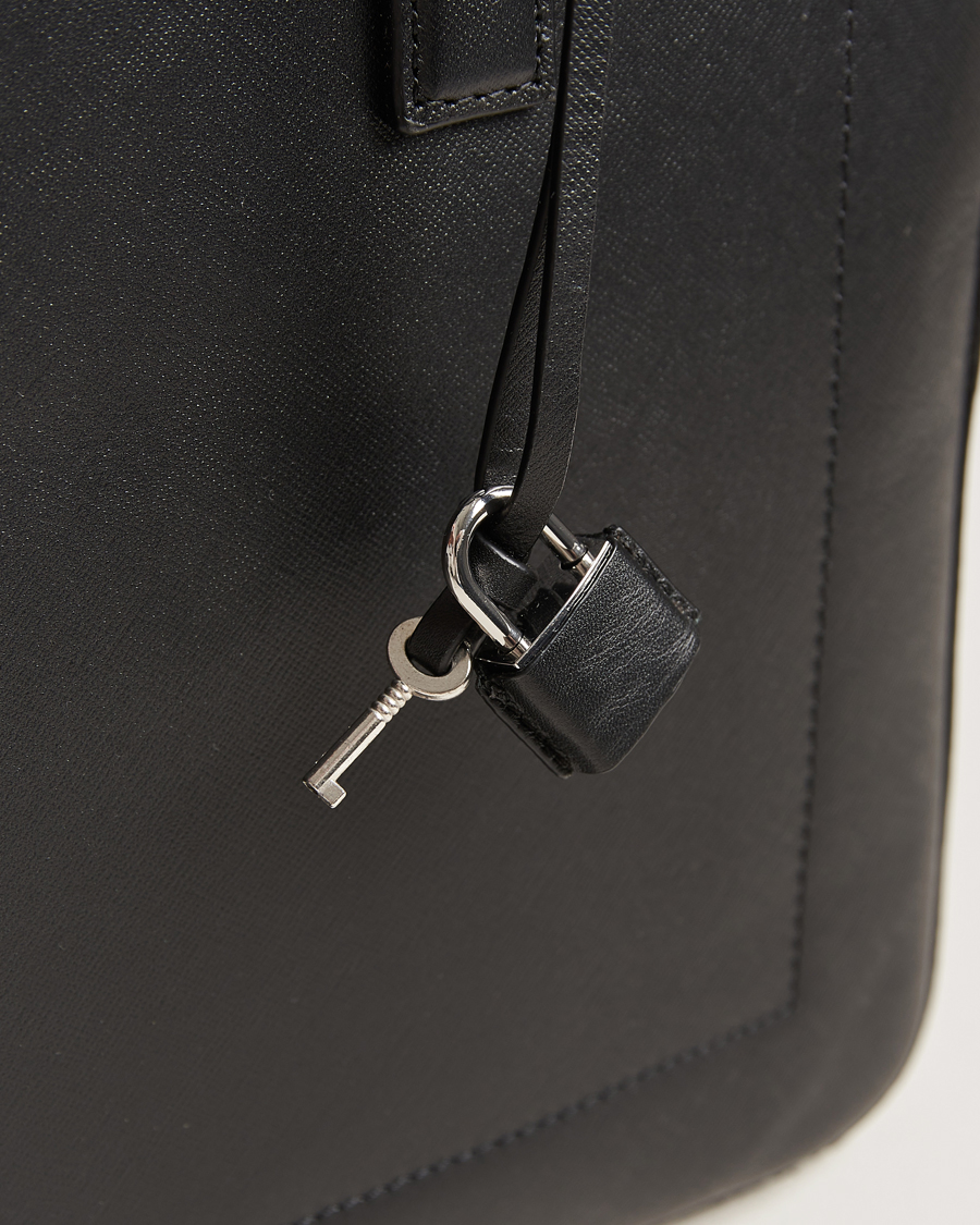 Homme | Tiger of Sweden Bowe Leather Briefcase Black | Tiger of Sweden | Bowe Leather Briefcase Black