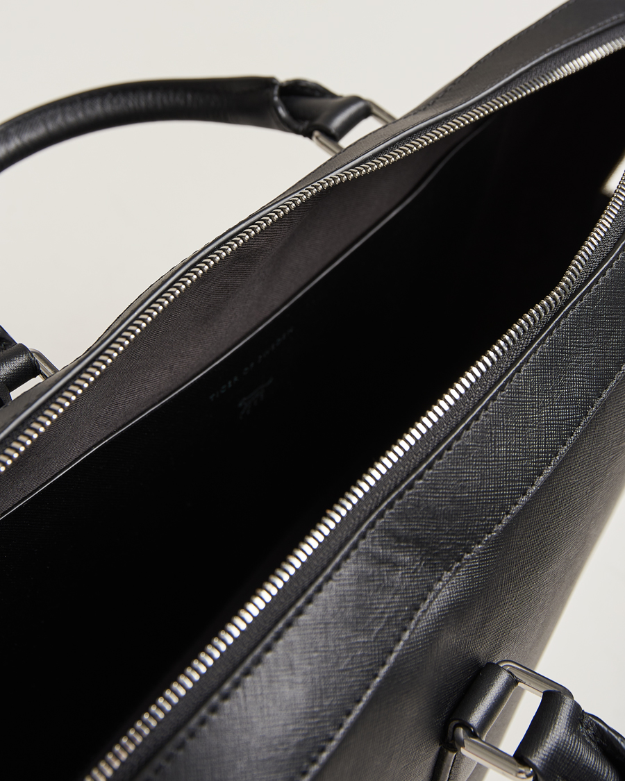 Homme | Tiger of Sweden Bowe Leather Briefcase Black | Tiger of Sweden | Bowe Leather Briefcase Black