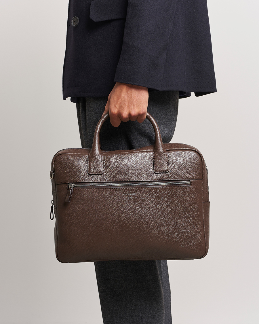Homme | Tiger of Sweden Beckholmen Leather Briefcase Brown | Tiger of Sweden | Beckholmen Leather Briefcase Brown