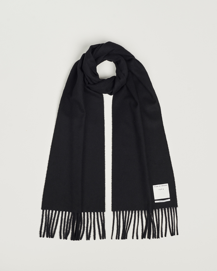 Homme | Tiger of Sweden Sylan Wool Scarf Black | Tiger of Sweden | Sylan Wool Scarf Black
