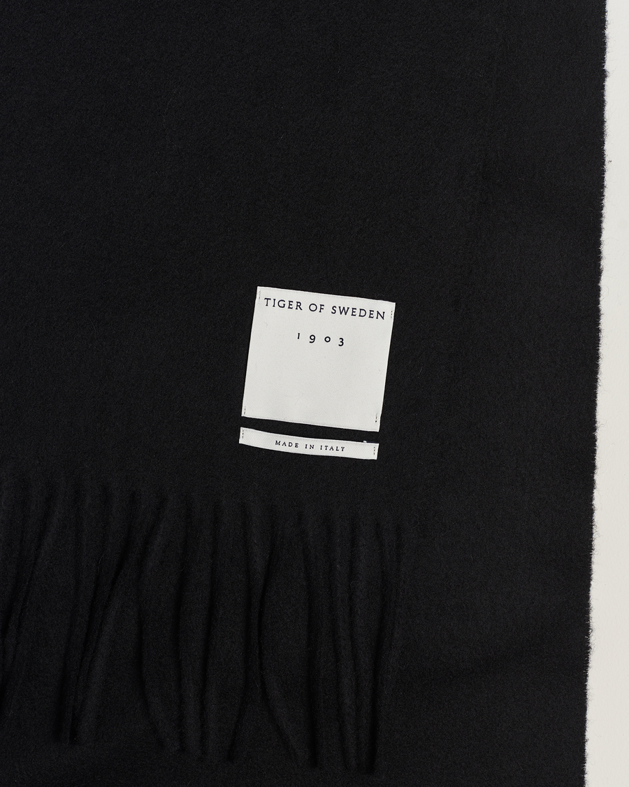 Homme | Tiger of Sweden Sylan Wool Scarf Black | Tiger of Sweden | Sylan Wool Scarf Black