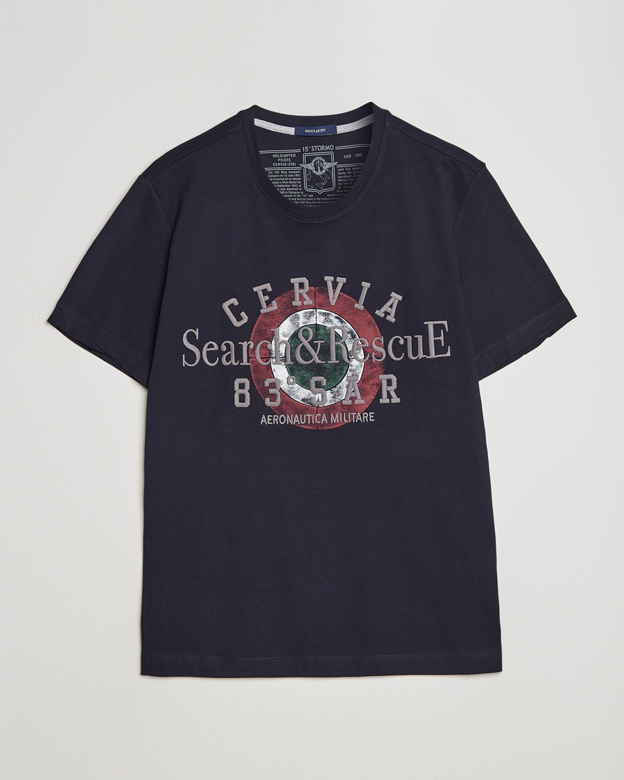 Homme | T-shirts | Aeronautica Militare | Cotton T-Shirt Navy