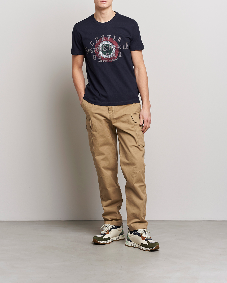 Homme | T-shirts | Aeronautica Militare | Cotton T-Shirt Navy