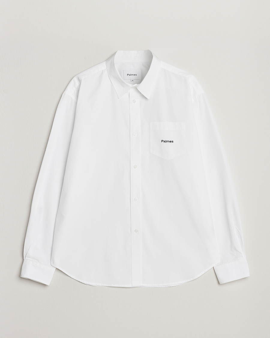 Homme | Chemises | Palmes | Daryl Long Sleeve Poplin Shirt White