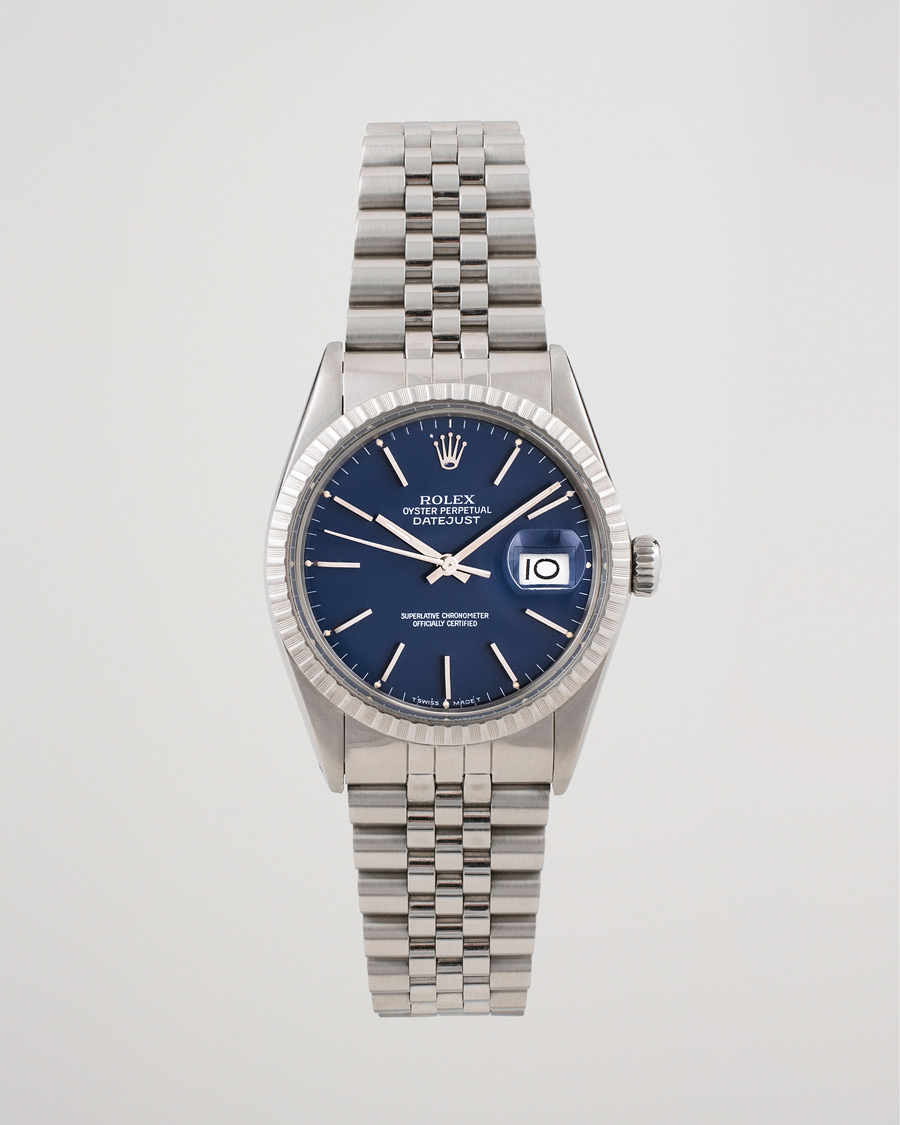 Homme | Rolex Pre-Owned Datejust 16030 Oyster Perpetual Steel Blue | Rolex Pre-Owned | Datejust 16030 Oyster Perpetual Steel Blue
