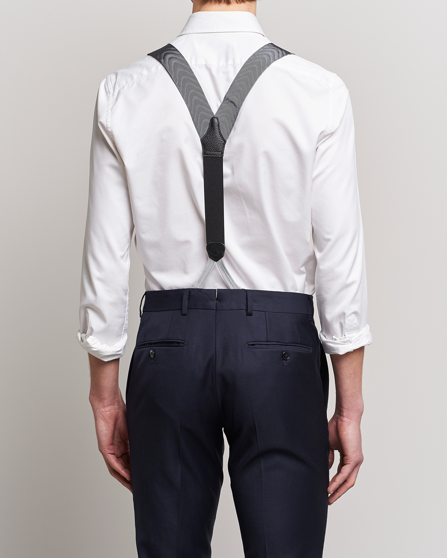 Homme | Albert Thurston Moiré Braces 40mm Grey | Albert Thurston | Moiré Braces 40mm Grey