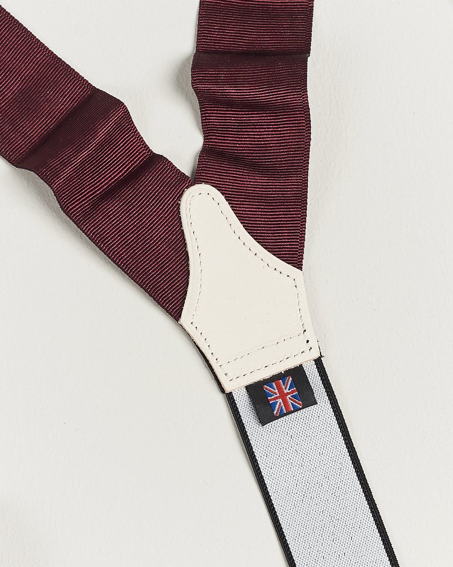 Homme | Albert Thurston Moiré Braces 40mm Wine | Albert Thurston | Moiré Braces 40mm Wine
