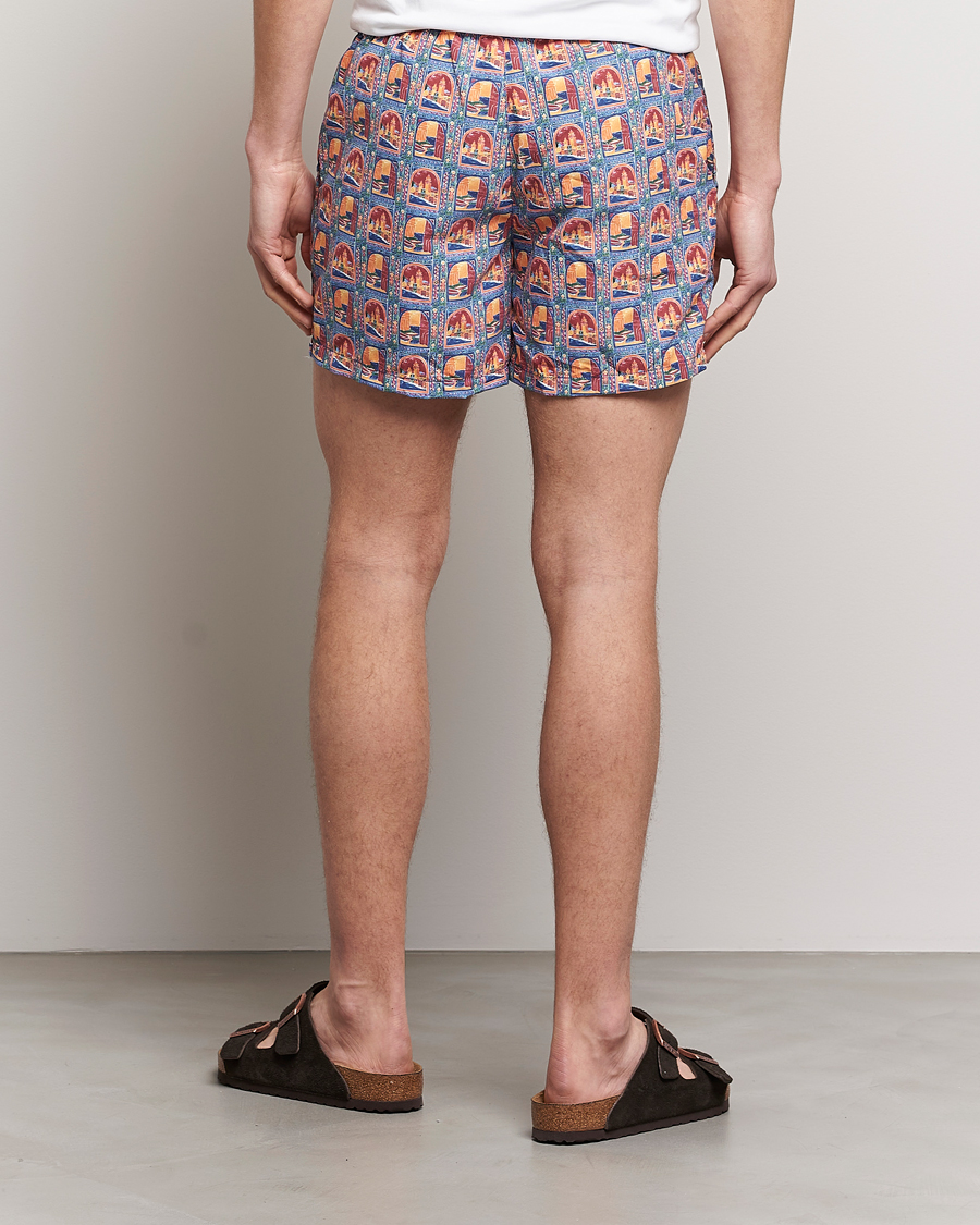 Homme | Maillots De Bain | Ripa Ripa | Printed Swimshorts Orange/Light Blue